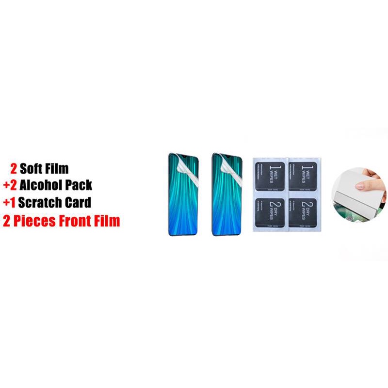 2Pcs Hydrogel Film For Xiaomi Redmi Note 9 Pro Max 8 7 9T 9s 8t Soft Screen Protector For Redmi 6 5 PLus 9A 8A 7A 6A 5A No Glass