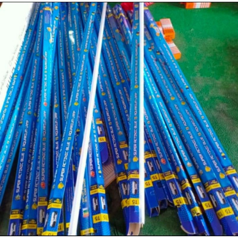 Aquazonic 39w aquazonic 54watt lampu tanning ACTINIC BLUE PACKING KAYU