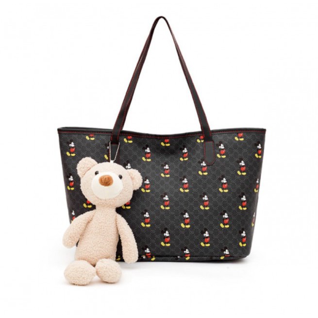 ZC 4600 RISCE TAS TOTE MOTIF MICKEY MOUSE FREE BONEKA IMPORT WANITA CEWEK PEREMPUAN JAKARTA BATAM