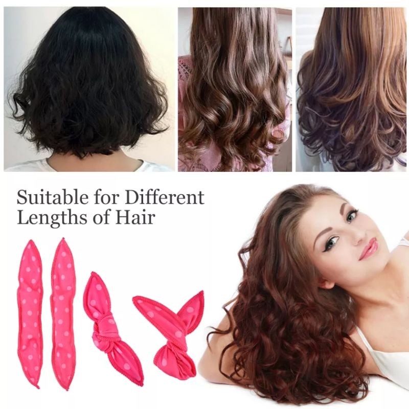 5pc Roll Rambut Cepol Curly Tanpa Panas Hair