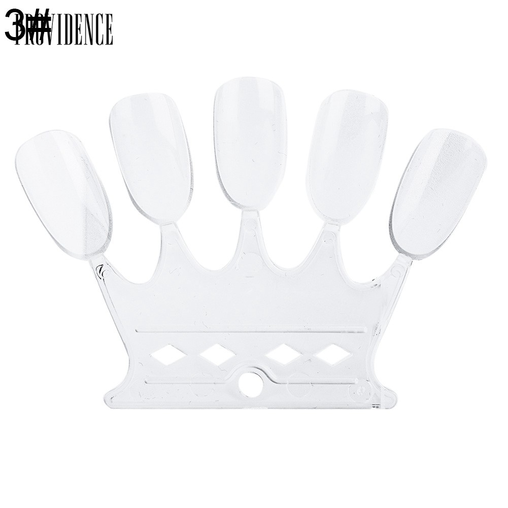 50Pcs Stand Display Kuku Palsu Bentuk Mahkota untuk Latihan Nail Art