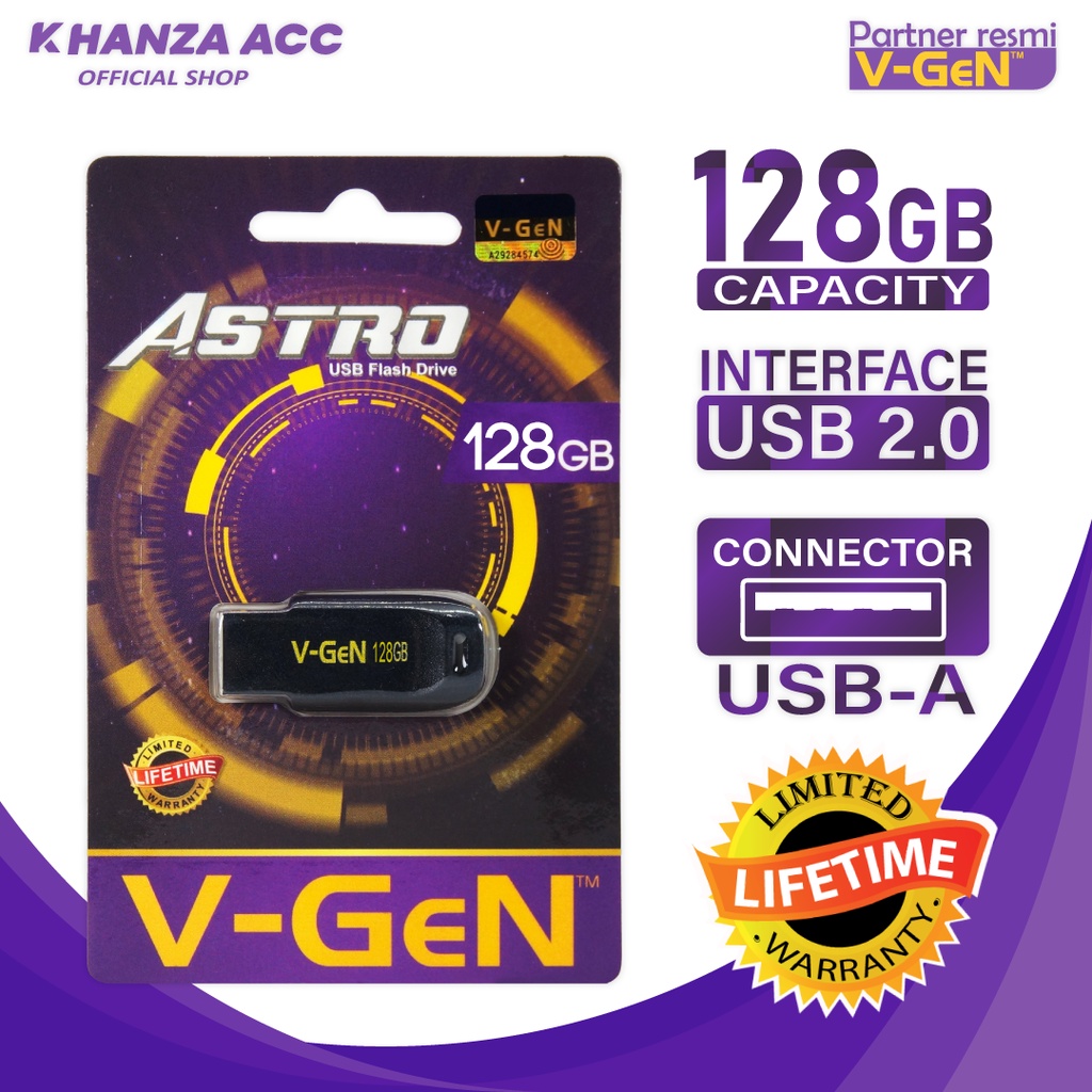 KHANZAACC PROMO TERMURAH FLASHDISK ASTRO V-GEN USB 2.0 VGEN 8GB 16GB 32GB 64GB