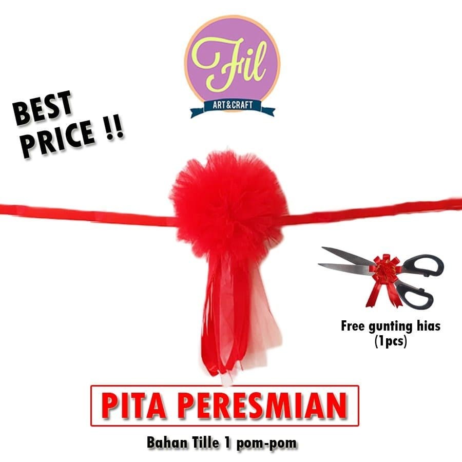 

TERLARIS!!!! Pita Peresmian / Gunting Pita / Pita Opening / Tille Merah Set Gunting - TERMURAH PITA PERESMIAN KEBUMEN