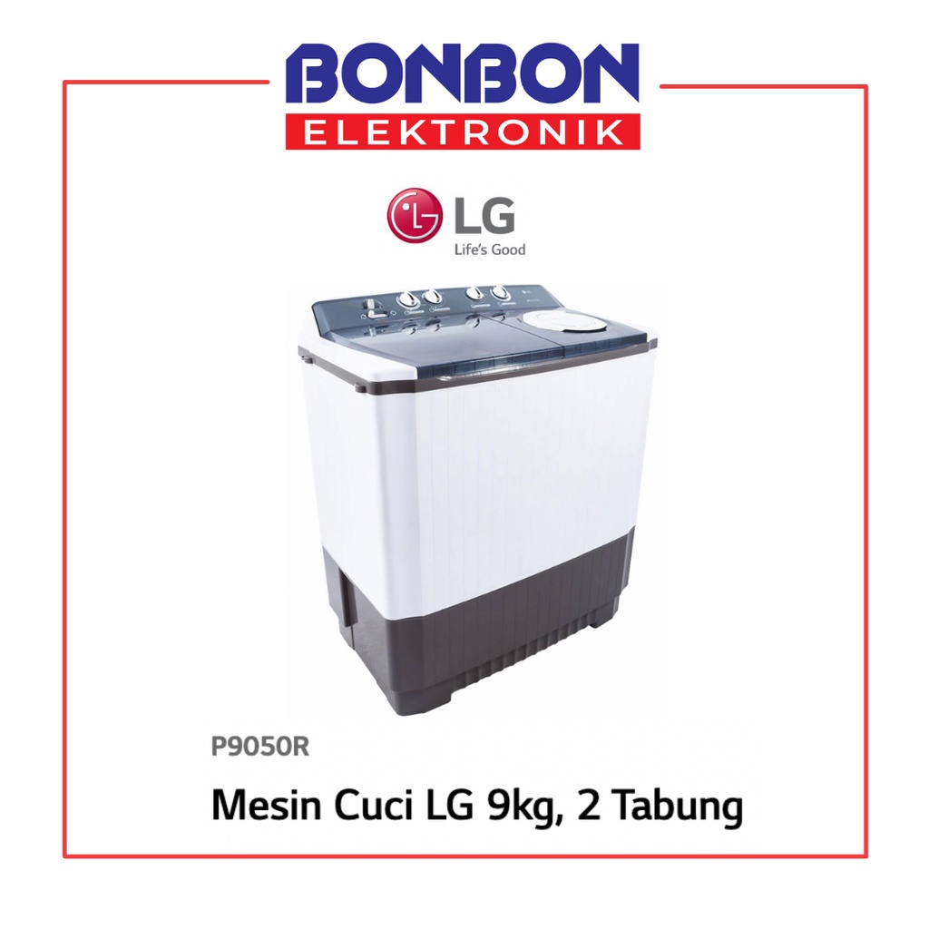 LG Mesin Cuci 2 Tabung 9KG P 9050 R / P9050R / P 9050R