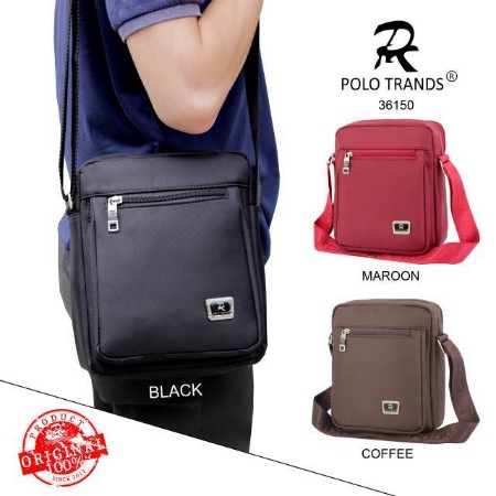 Polo Trands Tas Selempang Pria 36150 Simple & Kasual - Original Branded - Tas Sandang Pria - Tas Bah