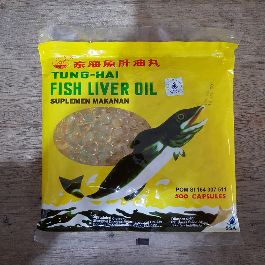 Tung Hai Fish Liver Oil / Minyak Ikan Tunghai Isi 500 Kapsul Shopee