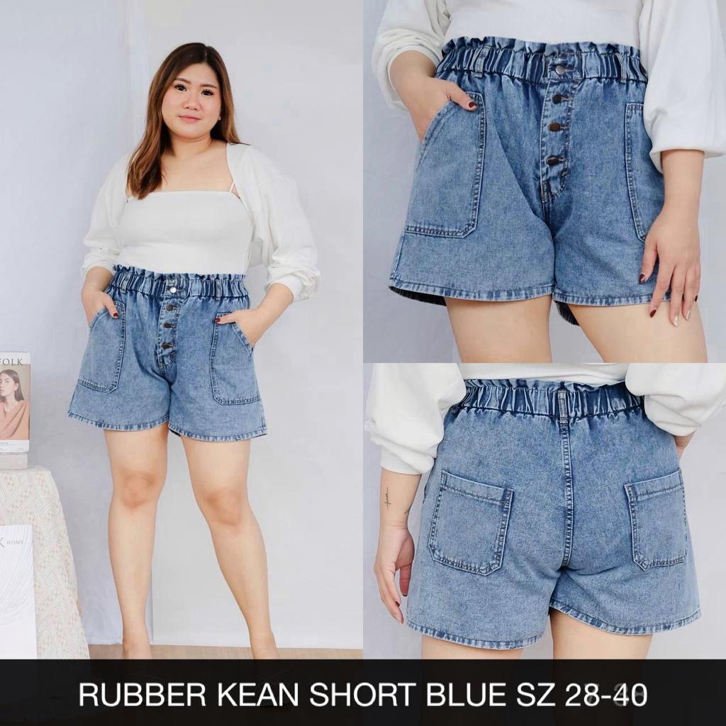 CELANA JEANS WANITA RUBBER KEAN SHORT