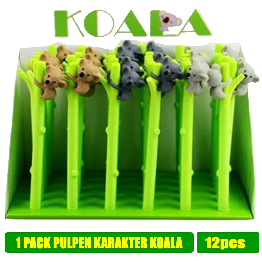 

1 PACK 12 PCS PULPEN KARAKTER LUCU KOALA