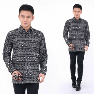 Batik Pria Lengan Pendek Premium BATIK AZMIL HRB026 motif KERATONAN Kode 002 size M L XL XXL