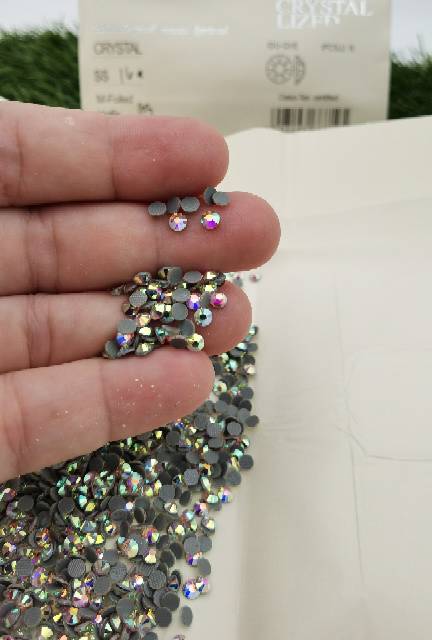 STONE KRISTAL GOSOK HOTFIX RHINESTONE SS 16 WARNA PELANGI AB KUALITAS AA PER GROSS