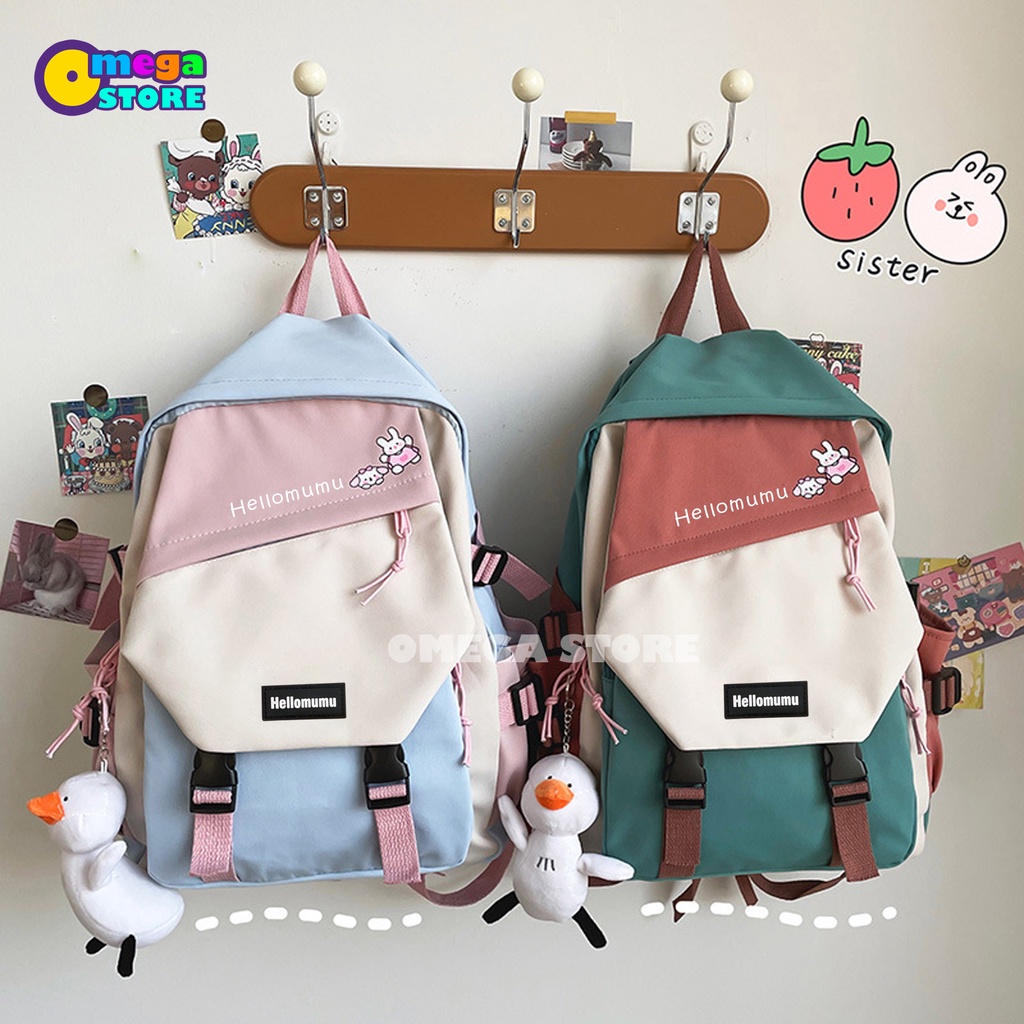 [O&amp;S] Tas Perempuan Korea Style Tas Wanita Tas Anak Sekolah Backpack Ransel Tas Punggung Wanita-OS182