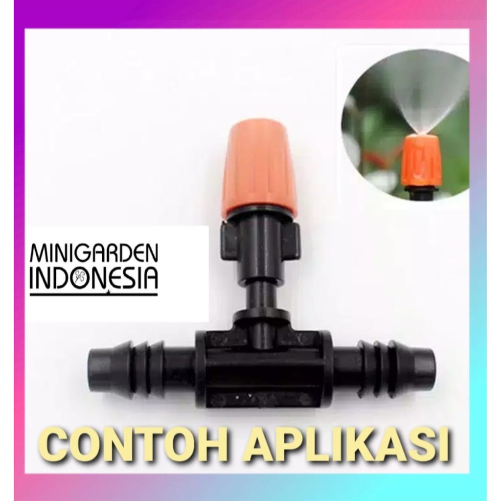 KONEKTOR TEE 11MM FITTING T NOZZLE  sambungan selang PE ke fogger sprinkler alat siram irigasi taman