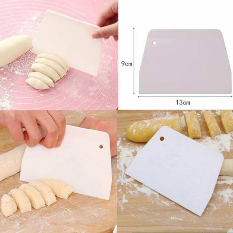 Scraper Pemotong Adonan Kue Plastic Cutter Pisau Pemotong Plastik Cutting Knife