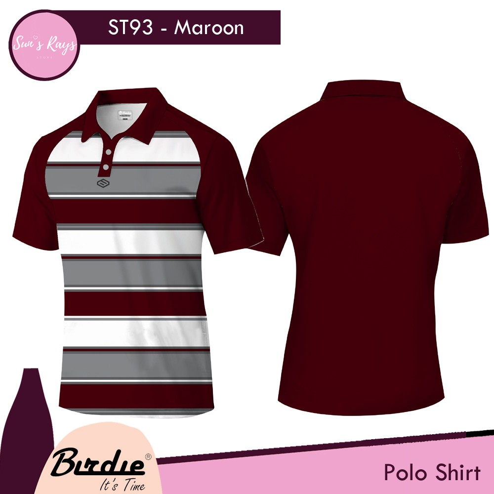 BIRDIE ST93 Sublime Golf Shirt Pria Kaos Golf Polo Kaos Olahraga Kaos Berkerah Polo Shirt Atasan