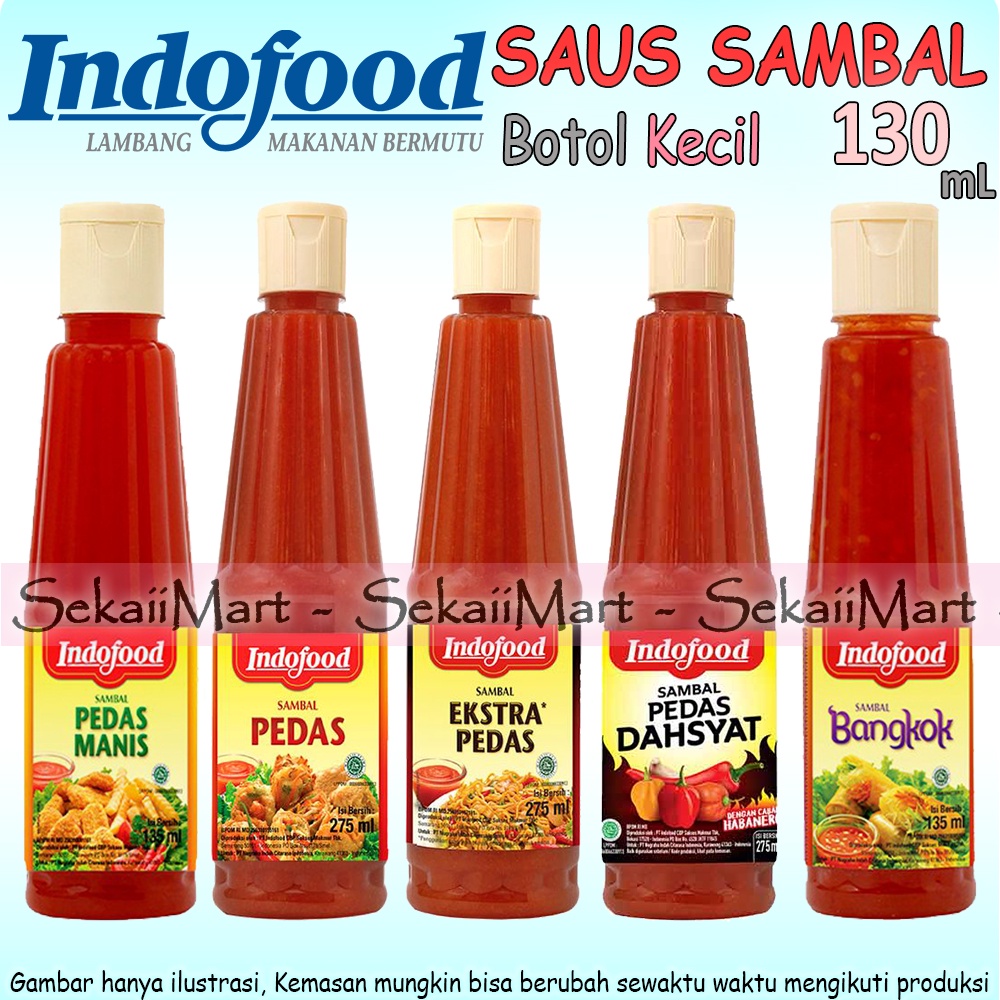

INDOFOOD Saus Sambal Semua Rasa - Saos Sambel Botol Kecil 130ml