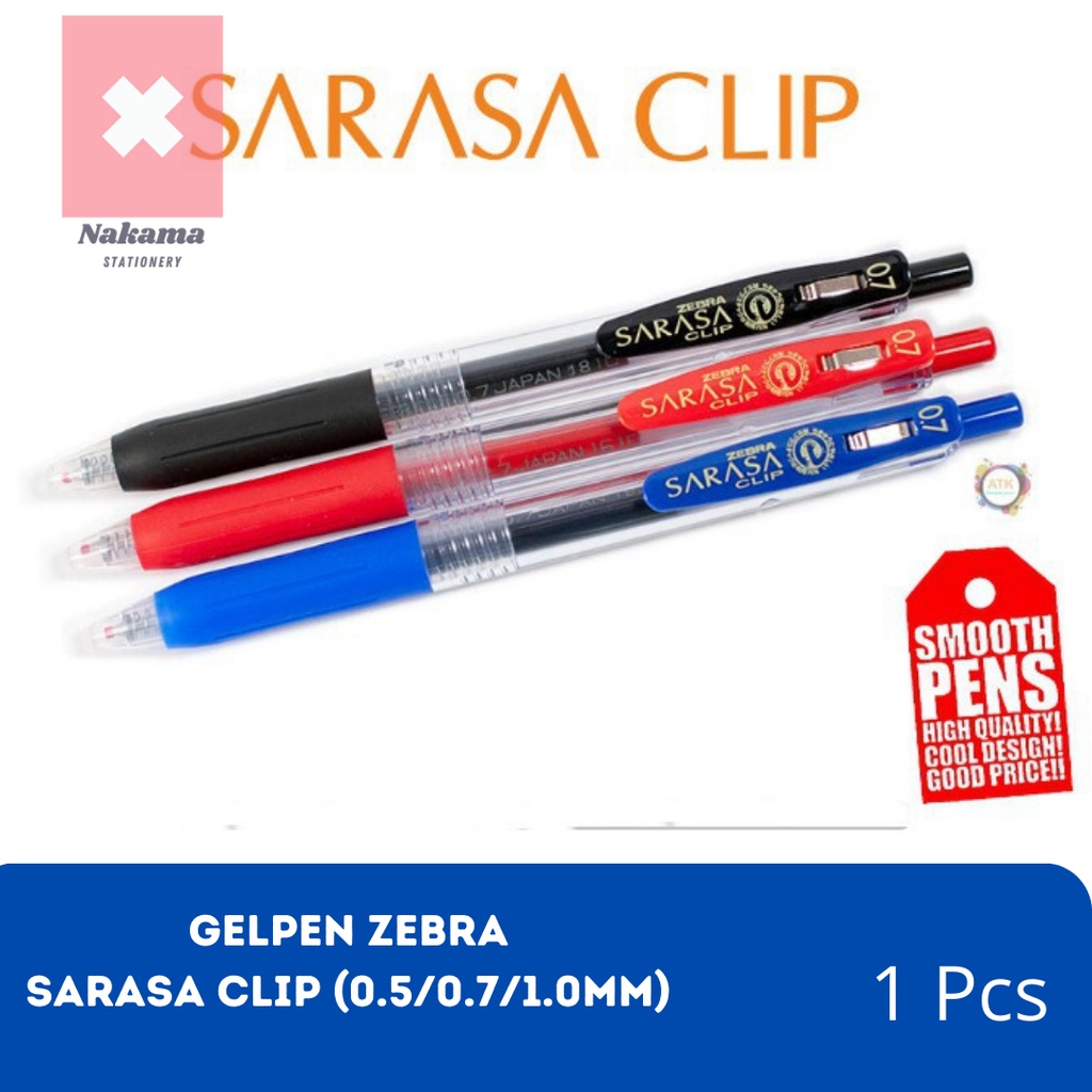 

PEN SARASA CLIP 0.5mm 0.7mm 1.0mm JJ-15 HITAM BIRU MERAH PEN ZEBRA PENA SARASA BALLPOINT GEL