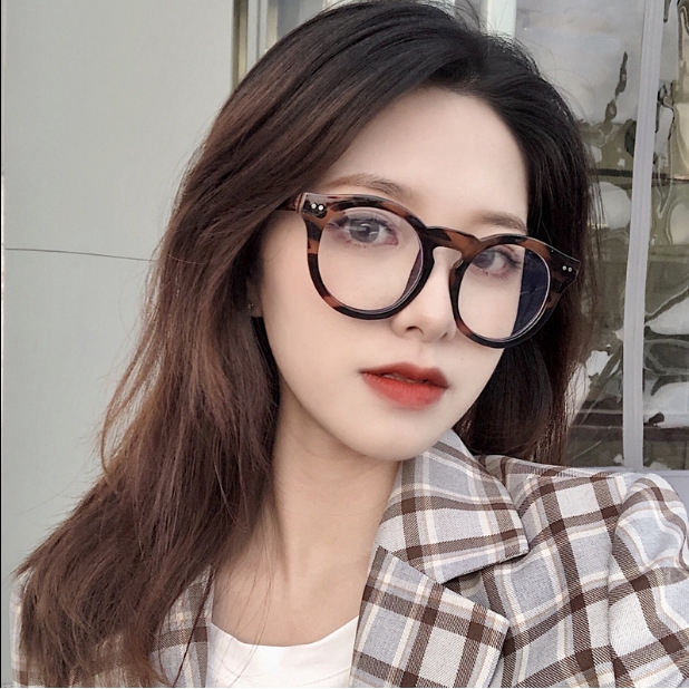 Fashionable Metal Hinge Anti-Blu-ray Korean Fashion Rice Nail Glasses for Men and Women