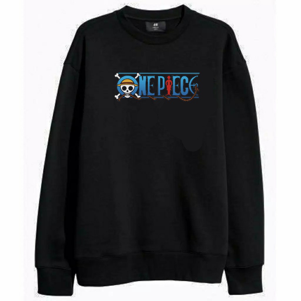 ANIME CREWNECK UNISEX ONE PIECE LOGO // SWEATER ANIME PREMIUM TEBAL TERBARU,