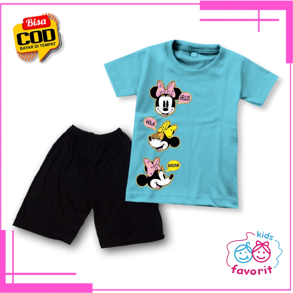 Favorit kids baju setelan anak perempuan lengan pendek