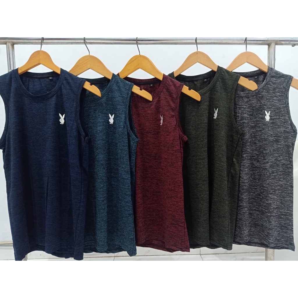 SINGLET PLAYBOY BORDIR LOGO ANAK LAKI LAKI TANGGUNG / SINGLET OLAHRAGA ANAK LAKI LAKI TANGGUNG / KAO