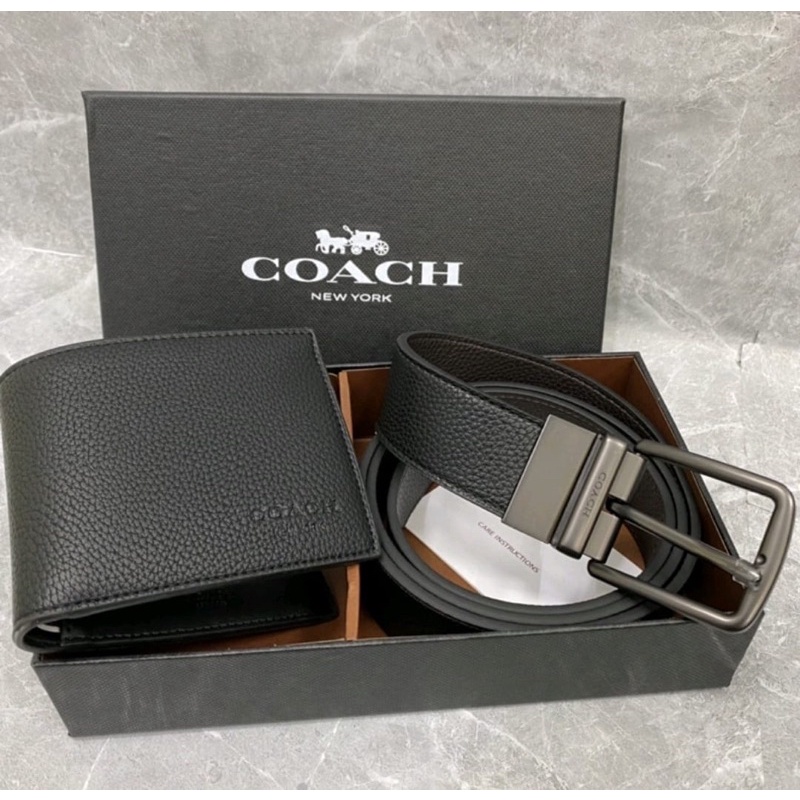 COACH BELT + WALLET GIFT SET