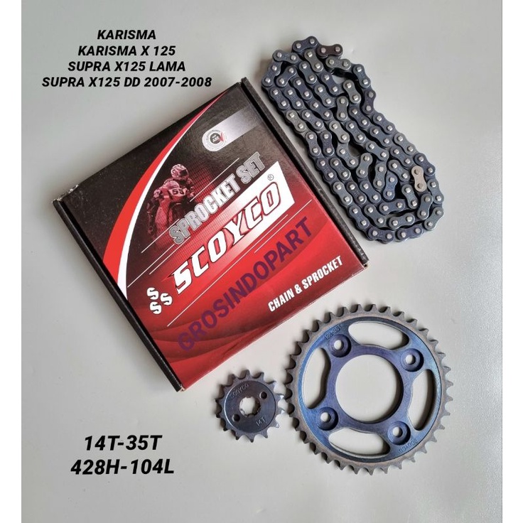 Jual GEAR GIR SET GEAR PAKET KHARISMAKARISMA X 125SUPRA X125 LAMASUPRA X 125 DD 20072008