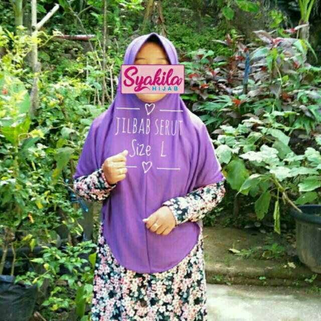 Jilbab Instan Serut Size L / Rabbani KW