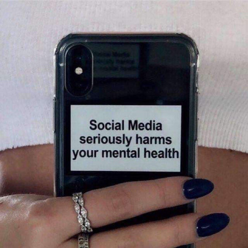 Social Media Seriously Harms Your Mental Health Sticker