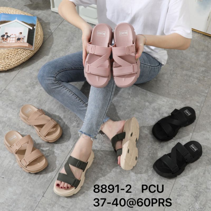 Sandal Wedges Silang Wanita Balance 8891-2