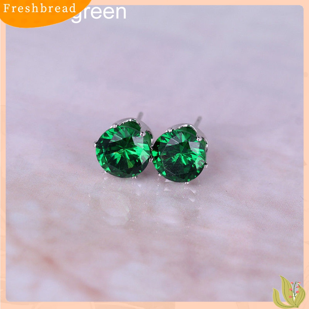 [Fresh] Anting Tusuk Zircon Cubic Zircon Cubic Elegan untuk Wanita / Hadiah Pernikahan/Earring