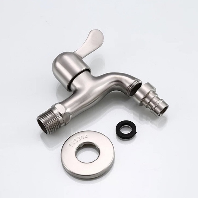 Kran Air Keran Tembok Taman Cucut - Kran Mesin Cuci Stainless - Wall Faucet KTM 1000