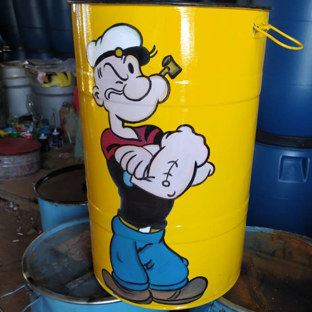 Paling Murah Tong Sampah / Tempat Sampah Besi 60 Lt Popeye yRJLlof9nyK0o