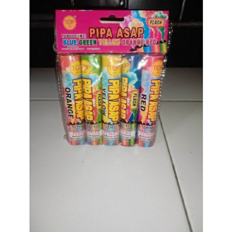 PIPA ASAP / Tongkat Asap N1 DURASI 6O dtk / Smoke Bomb / Pipa Asap Merk TOP Satu Pak Isi 5pcs