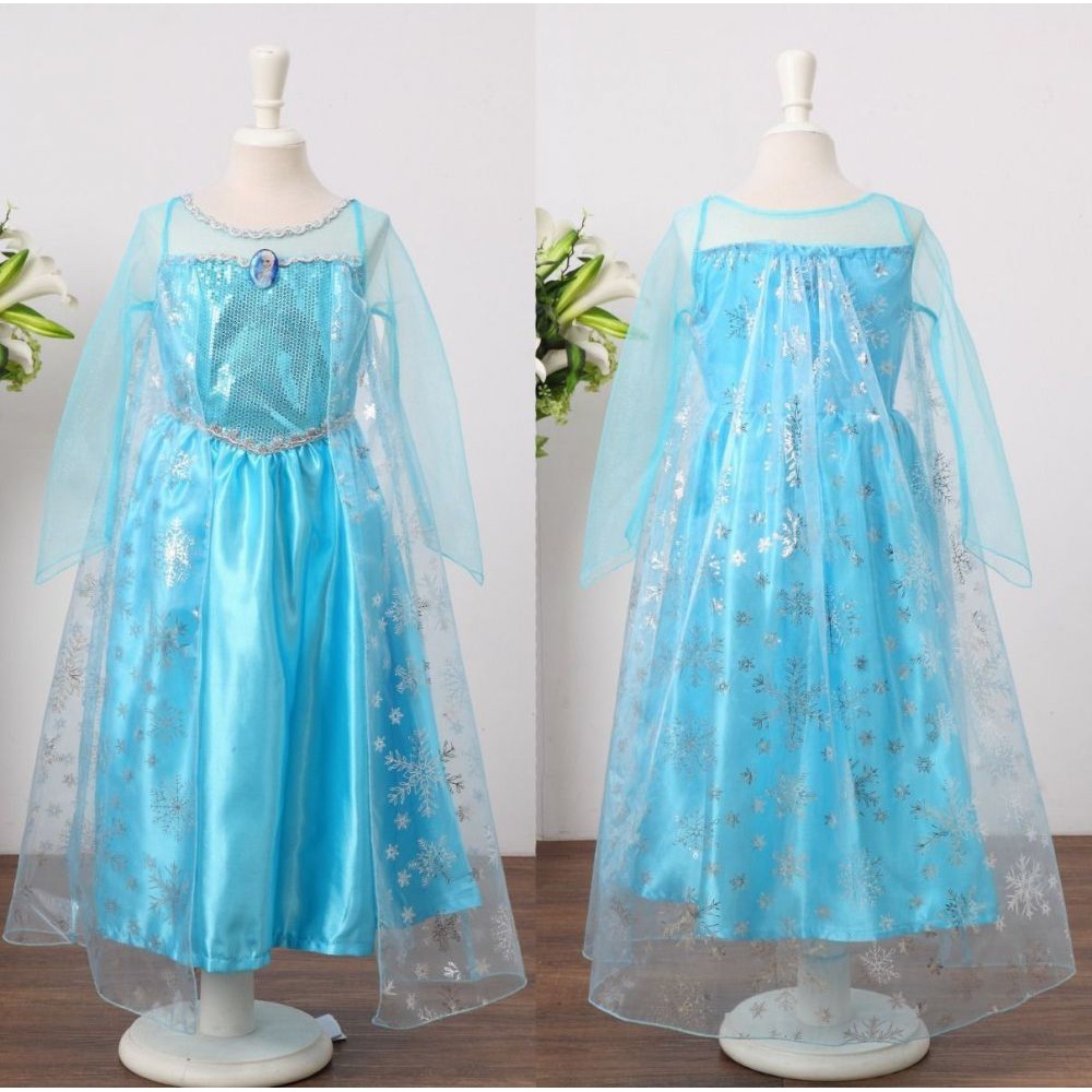  Baju  Anak Gaun Pesta Dress Anak Karakter  Frozen  Elsa 