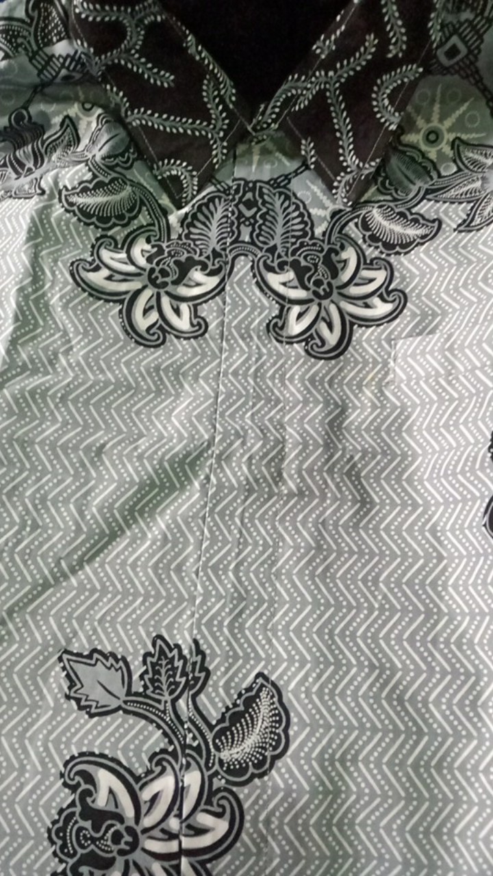Hem Baju Seragam Kantor Kemeja Batik Pria Lengan Panjang Premium Katun Furing Motif Atmajaya