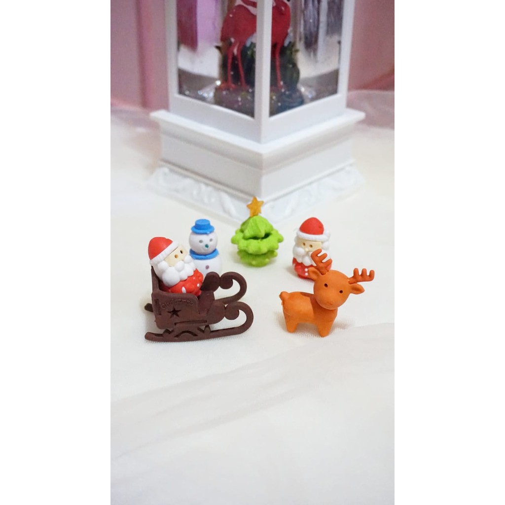 

MANDICANTIK penghapus bentuk santa dengan rusa dan kereta kencana stip READY JAKARTA COD