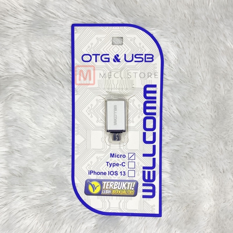 OTG USB MICRO WELLCOMM FOR SAMSUNG , OPPO , REALME , XIAOMI , REDMI , VIVO , INFINIX