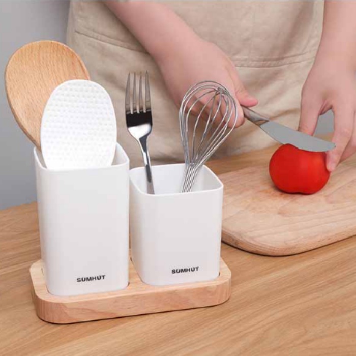 Taffhome Rak Dapur Tempat Sendok Garpu Kitchen Organiser