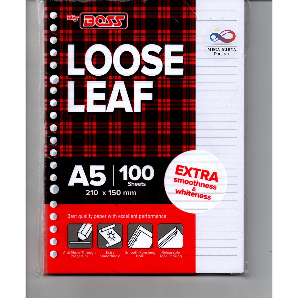 

Loose Leaf a5 100 lembar bergaris