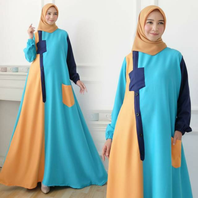 Gamis dress ZANIA maxi syari REAL PIC