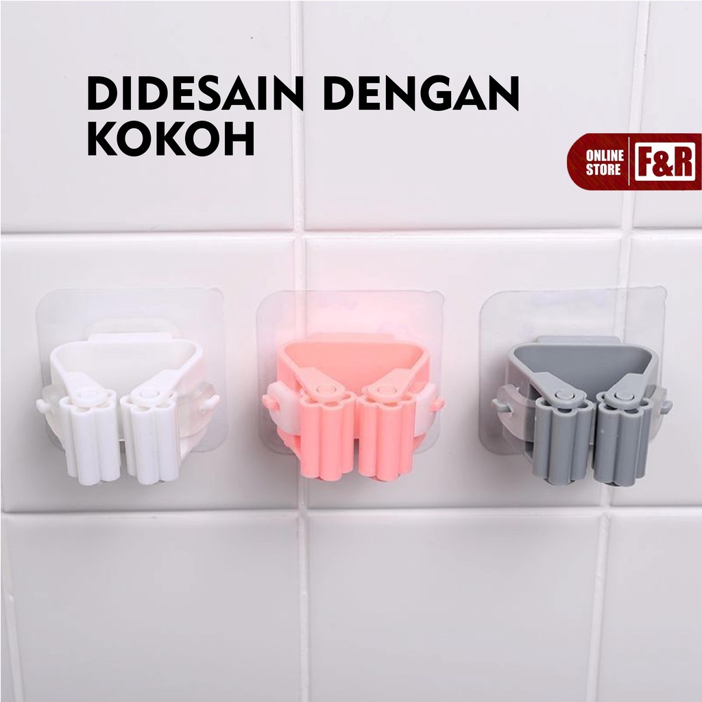 Klip Penjepit Gantungan Hook Sapu Kain Pel Mop Broom Hook Holder Hanger Cantolan Sapu Pengait Payung