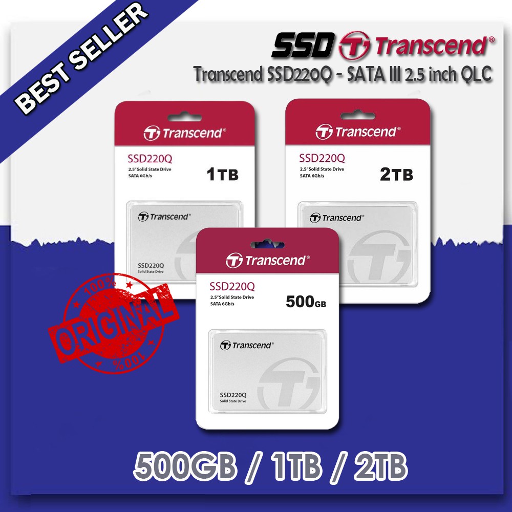 Transcend SSD 500GB 1TB 2TB SSD220Q - SATA III 2.5 inch SSD 220Q