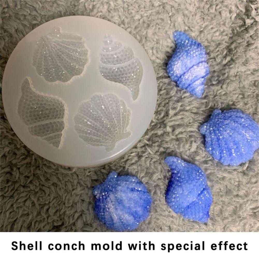 R-flower Shell Shape DIY Art Handmade UV Epoxy Resin Casting Cetakan Membuat Alat Keong Multi faceted