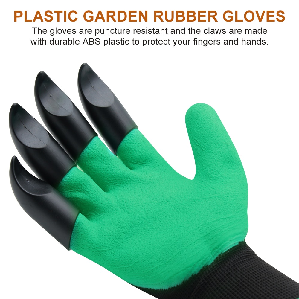 GARDEN GLOVES Sarung Tangan Berkebun Antislip Spandex Garden Gloves Sarung Tangan Dengan Cakar Green