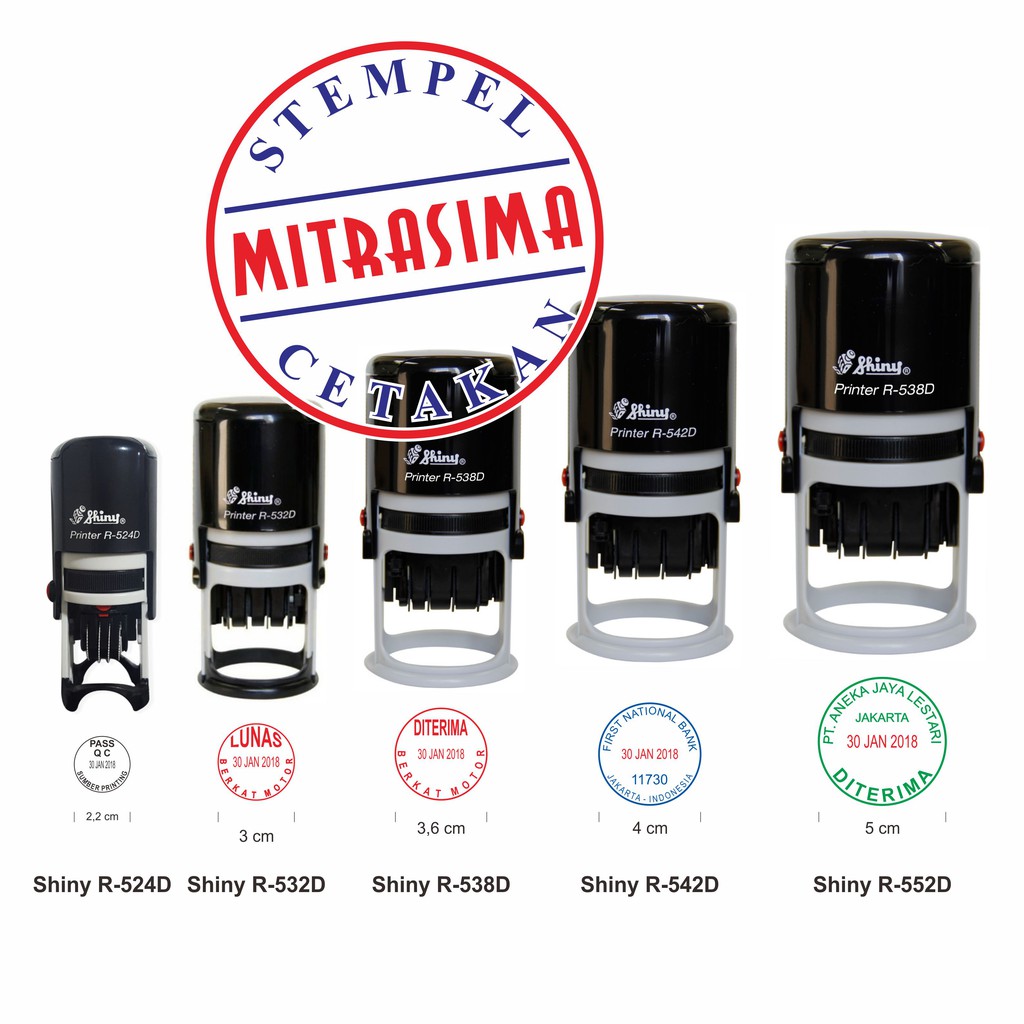 

Stempel Shiny custom bentuk bulat dengan Tanggal ditengah