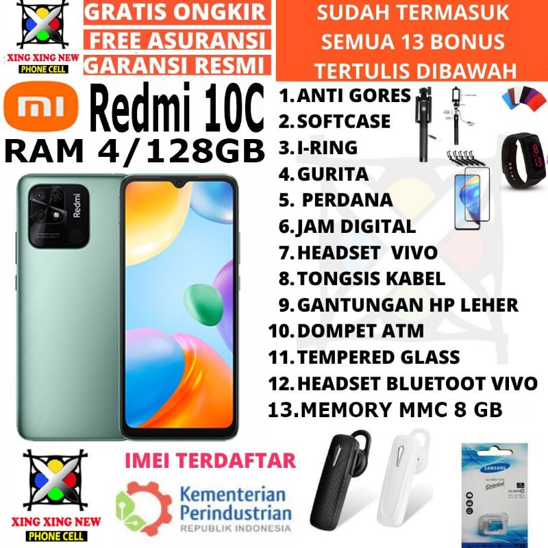 XIAOMI REDMI 10C & 9C 4/128 RAM 4GB ROM 128GB GARANSI RESMI