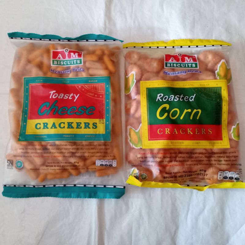 

Aim Biscuits Roasted Corn Crackers / Toasty Cheese Crackers 80gr