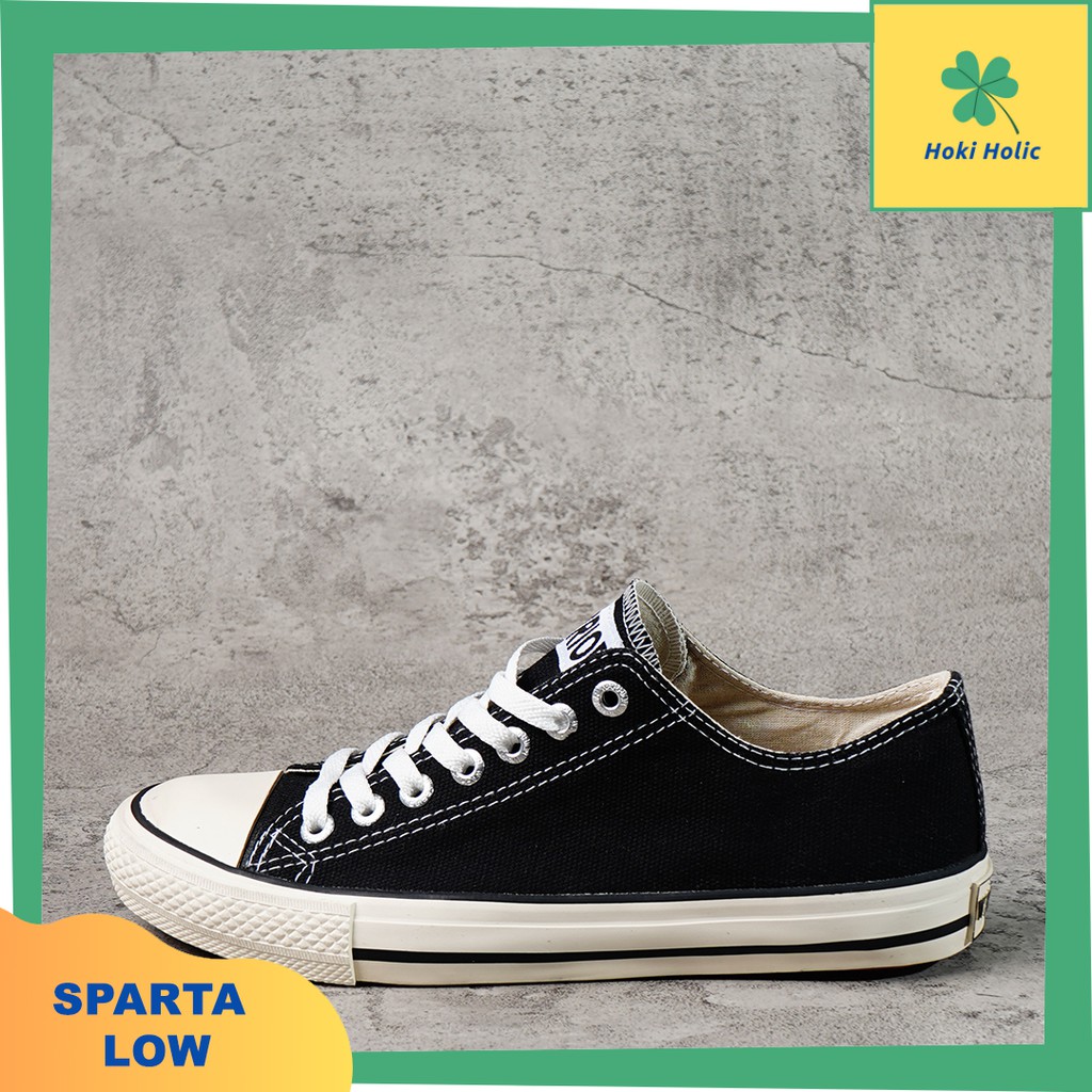 SEPATU WARRIOR SPARTA LC BLACK WHITE / WARRIOR SPARTA LOW