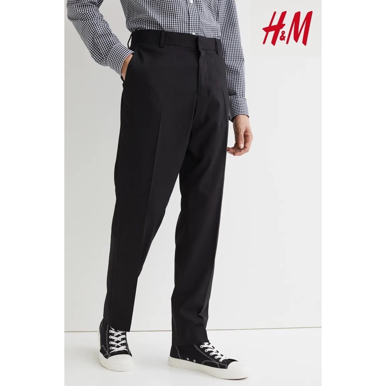 H&amp;M Celana Regular Fit Suit Pants Jas Kantor Formal Original