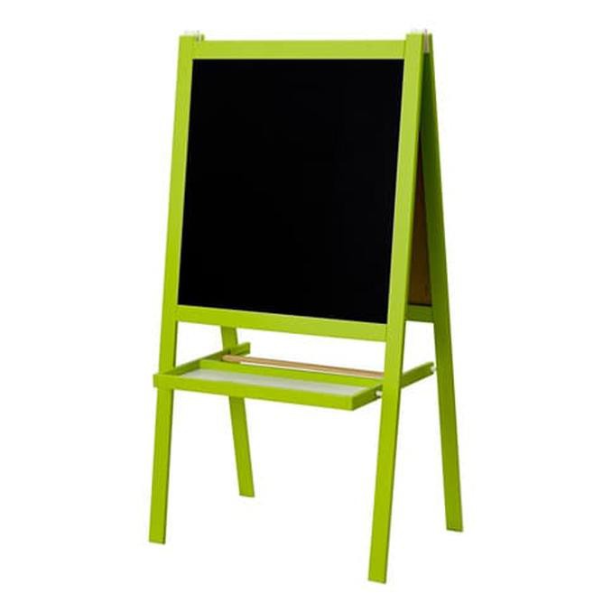 

Baru!! Mainan Anak Ikea Mala Easel Papan Tulis Black White Board Kayu 2 In 1